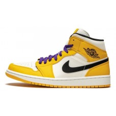 Баскетбольні кросівки Air Jordan 1 MID SE 'Lakers'